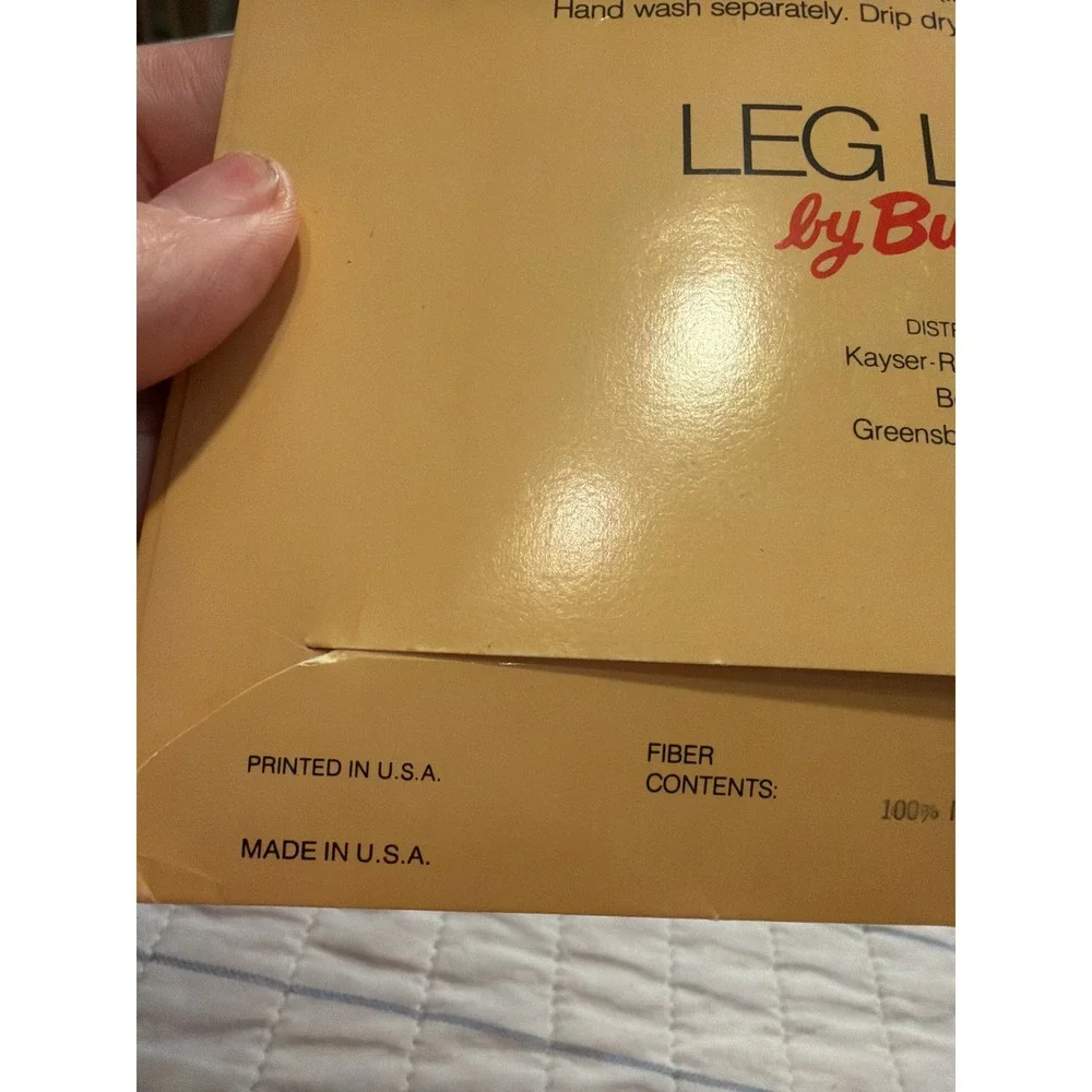 Vintage Leg Looks by Burlington Streamers 426 Pantyhose Black Silver Medium USA